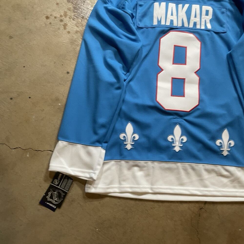 Cale Makar Colorado Avalanche Blue Retro Jersey Mens Size Medium 50 - Picture 4 of 8